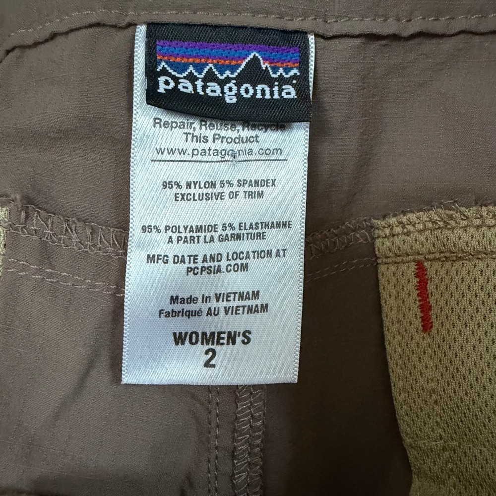 Patagonia Quandary Shorts Women 2 Brown Hiking Outdoor Utility Lightweight Gorp - Picture 6 of 16